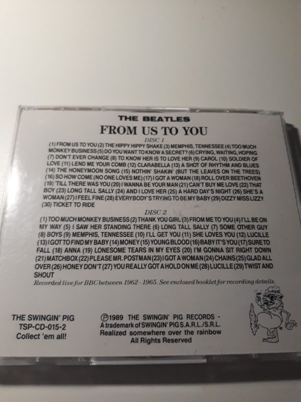 The Beatles double CD From us to you backside